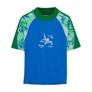 Tuga Boys Offshore S/S Rash Guard (UPF 50+), Moss, 13/14 yrs